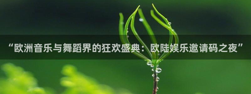 辉达娱乐2注册：“欧洲音乐与舞蹈界的狂欢盛典：欧陆娱乐邀请码之夜”