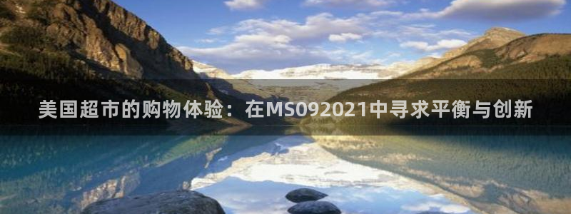 辉达娱乐体育官网入口登录：美国超市的购物体验：在MS092021中寻求平衡与创新