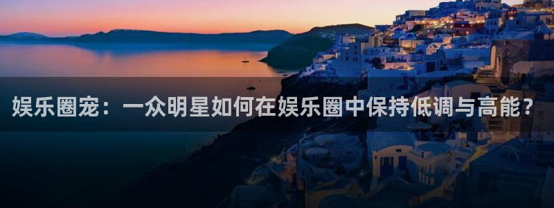 辉达娱乐平台注册：娱乐圈宠：一众明星如何在娱乐圈中保持低调与高能？