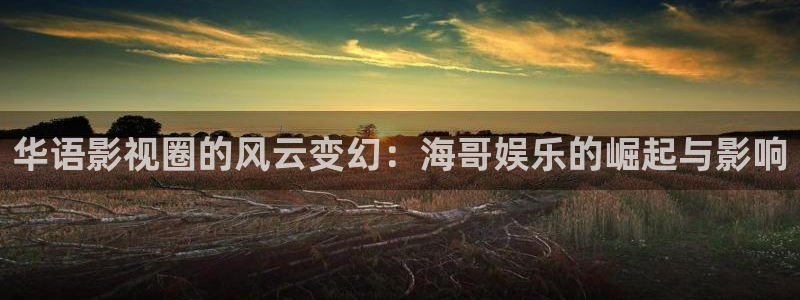 辉达娱乐官网下载：华语影视圈的风云变幻：海哥娱乐的崛起与影响