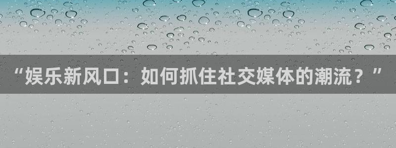 辉达娱乐：“娱乐新风口：如何抓住社交媒体的潮流？”